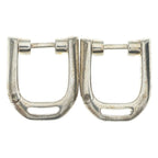 Gucci Staffer Small Hoop Earrings Silver — view 3