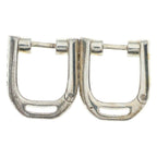 Gucci Staffer Small Hoop Earrings Silver — view 4