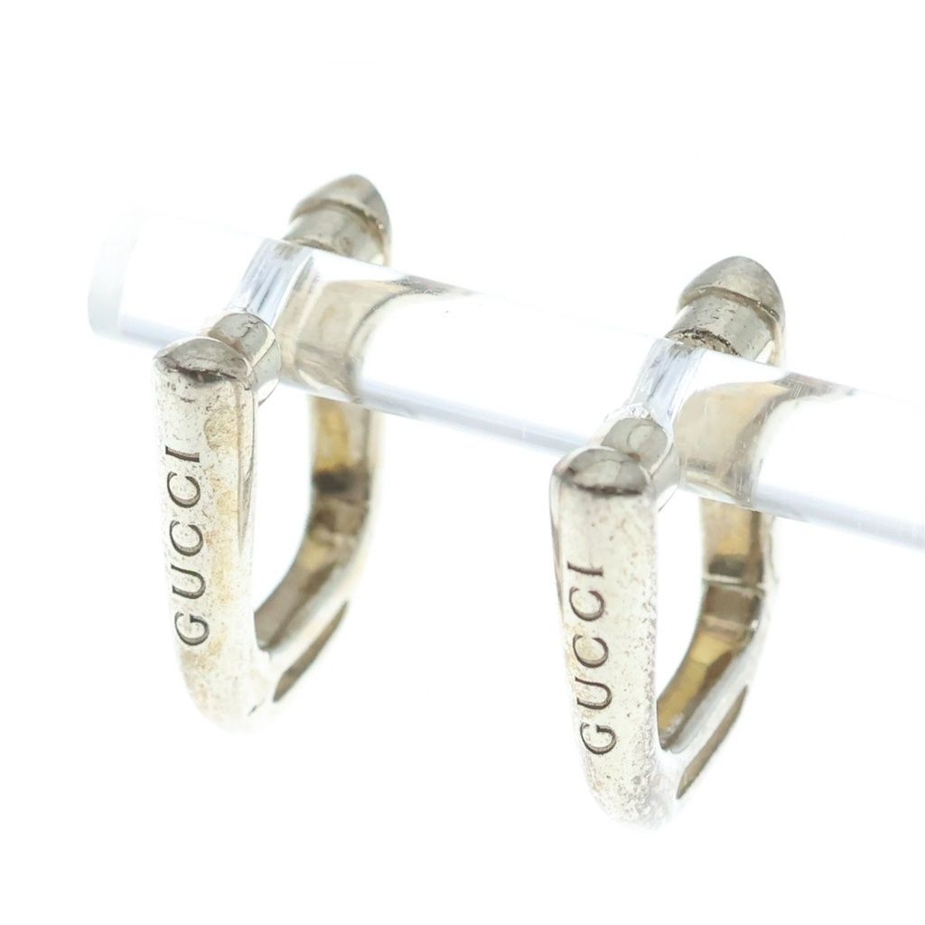 Gucci Staffer Small Hoop Earrings Silver — view 2
