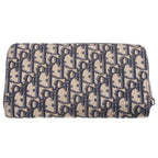 Dior Oblique Pattern Saddle Long Zip Wallet Navy — view 2