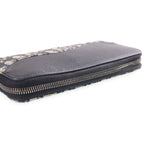 Dior Oblique Pattern Saddle Long Zip Wallet Navy — view 5