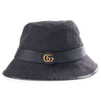 Gucci GG Canvas Logo Plate Bucket Hat Black — view 4