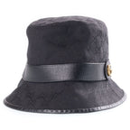 Gucci GG Canvas Logo Plate Bucket Hat Black — view 3