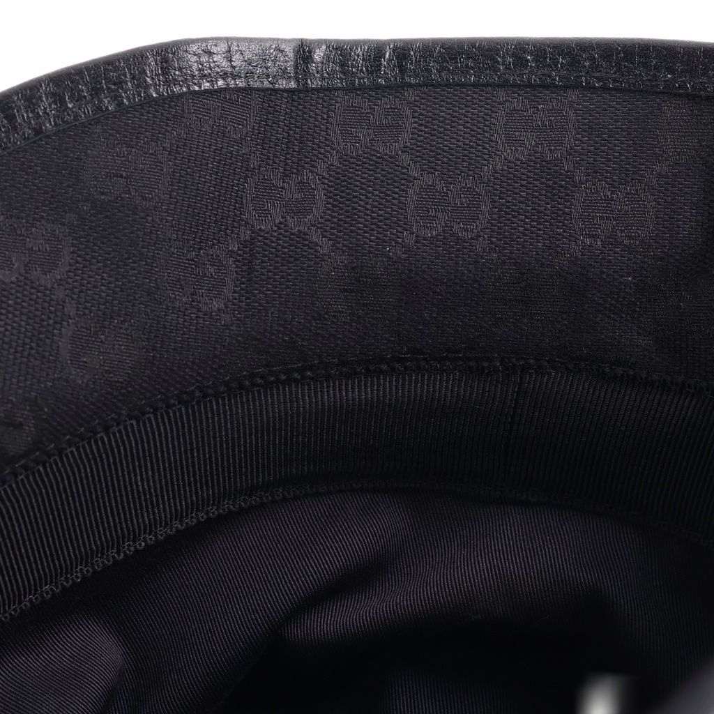 Gucci GG Canvas Logo Plate Bucket Hat Black — view 6