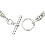 Hermes Vintage Chaine D'ancre Necklace PM Cursive Stamp Choker Silver — view 4