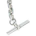 Hermes Vintage Chaine D'ancre Necklace PM Cursive Stamp Choker Silver — view 6