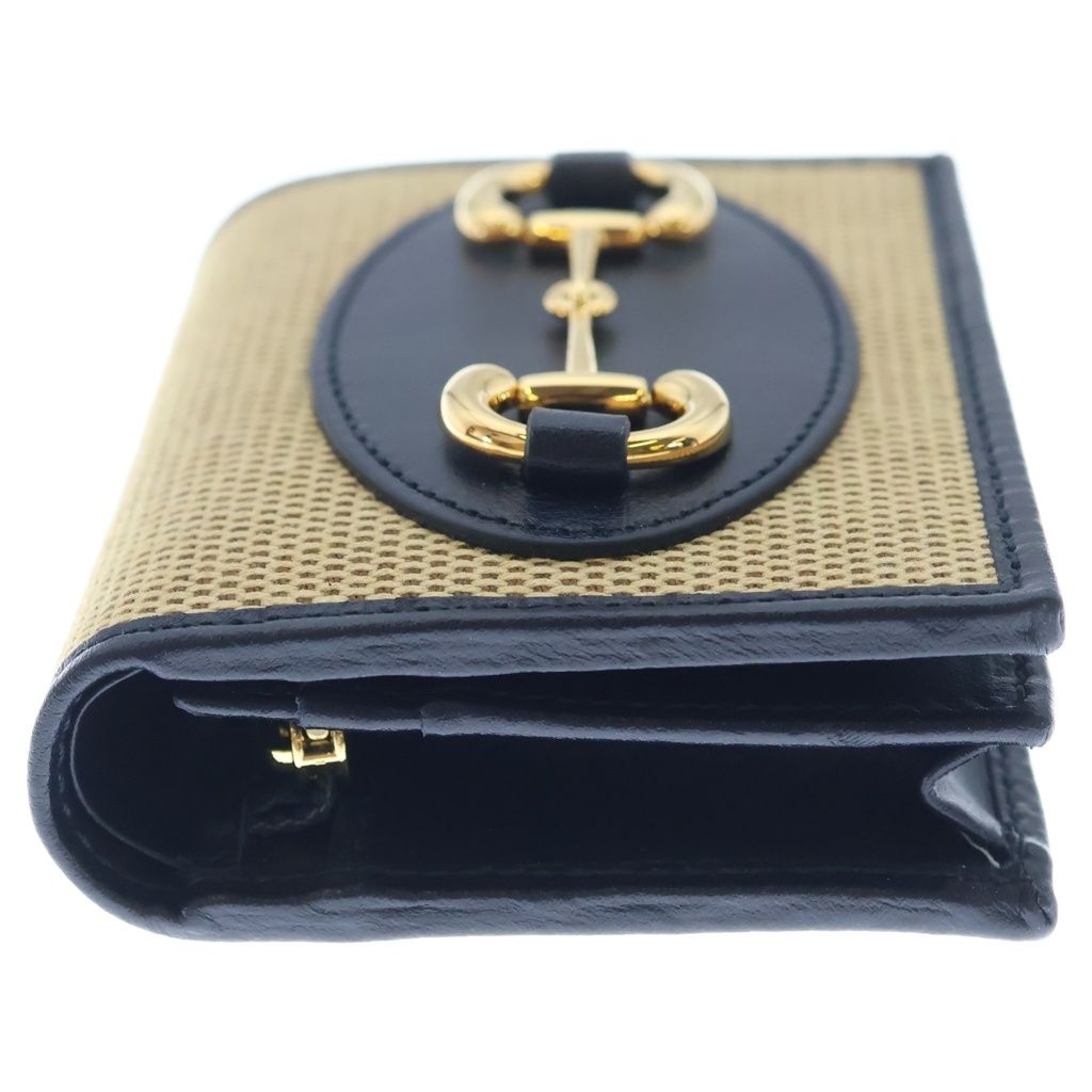 Gucci Horsebit Compact Wallet Bifold Beige — view 3
