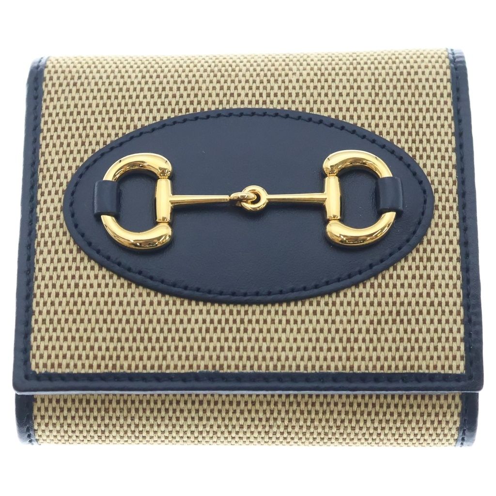 Gucci Horsebit Bifold Wallet Beige