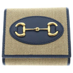 Gucci Horsebit Bifold Wallet Beige