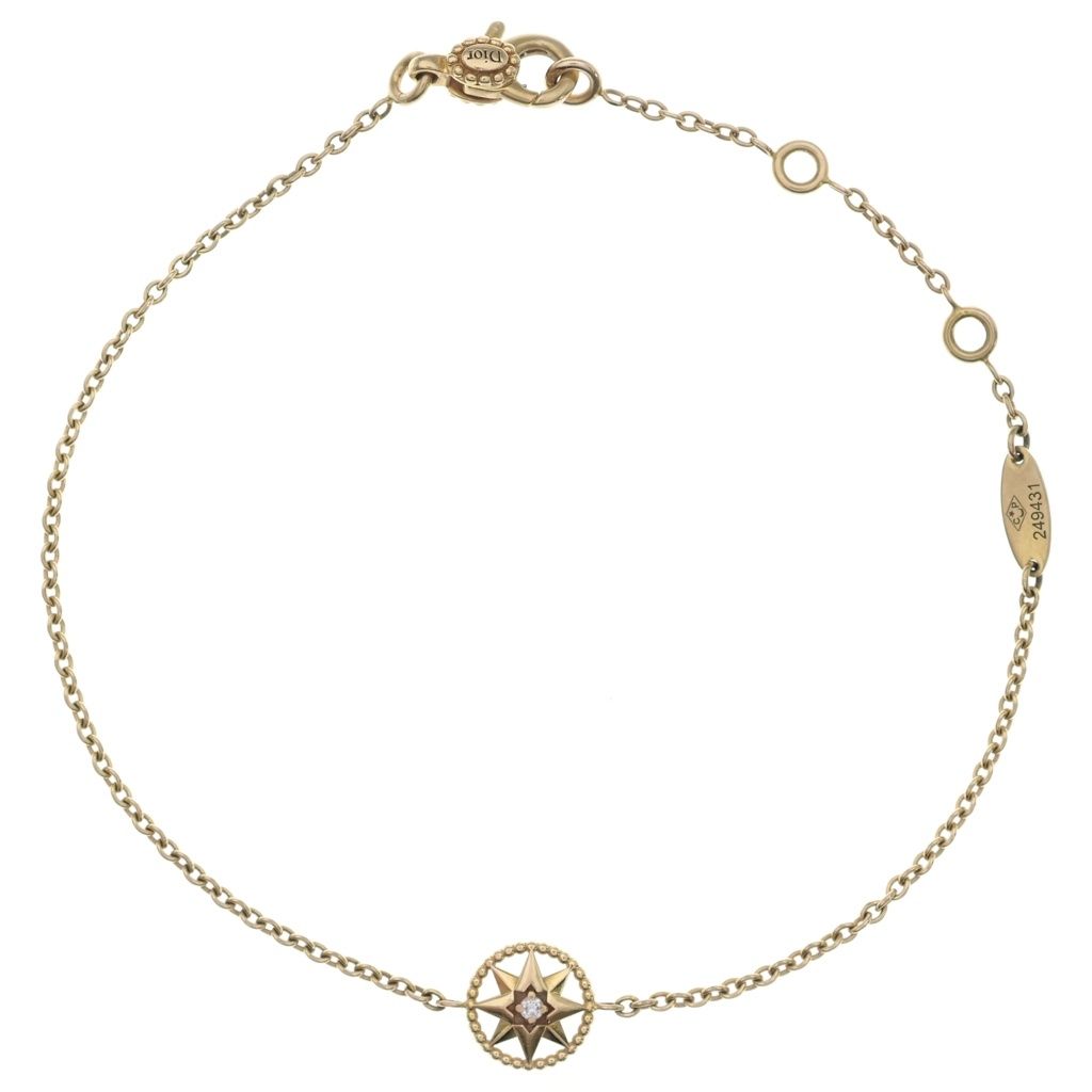 Dior Rose Des Vents Diamond Bracelet Chain Yellow Gold