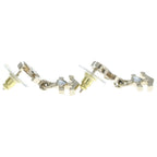 Chanel CC Logo Anchor Heart Earrings Silver — view 4
