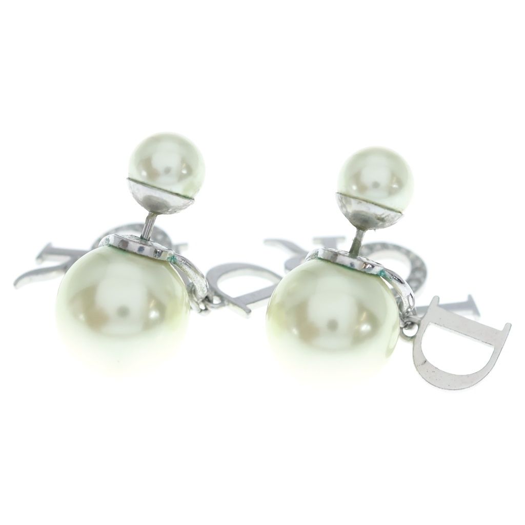 Dior Tribales Logo Design Earrings Silver — view 2