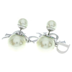 Dior Tribales Logo Design Earrings Silver — view 2