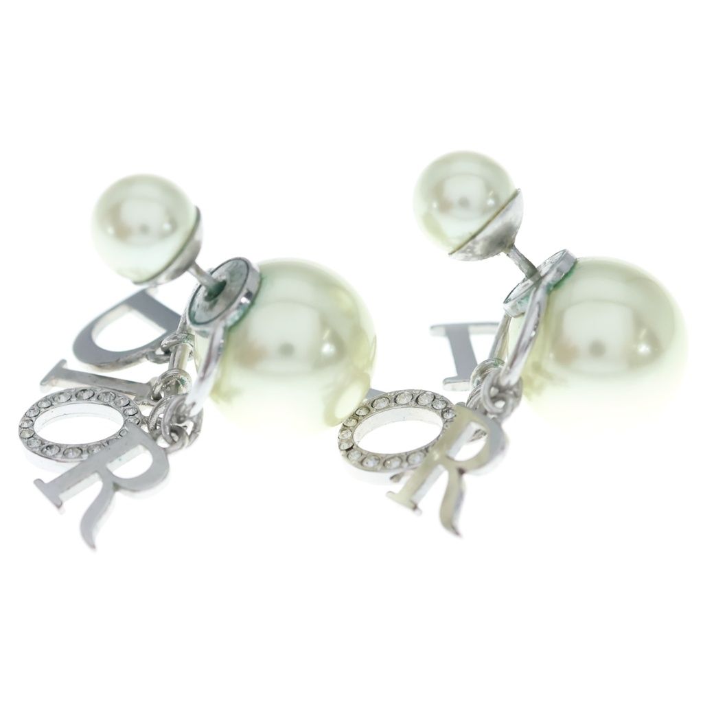 Dior Tribales Logo Design Earrings Silver — view 3