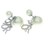 Dior Tribales Logo Design Earrings Silver — view 3