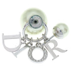 Dior Tribales Logo Design Earrings Silver — view 5