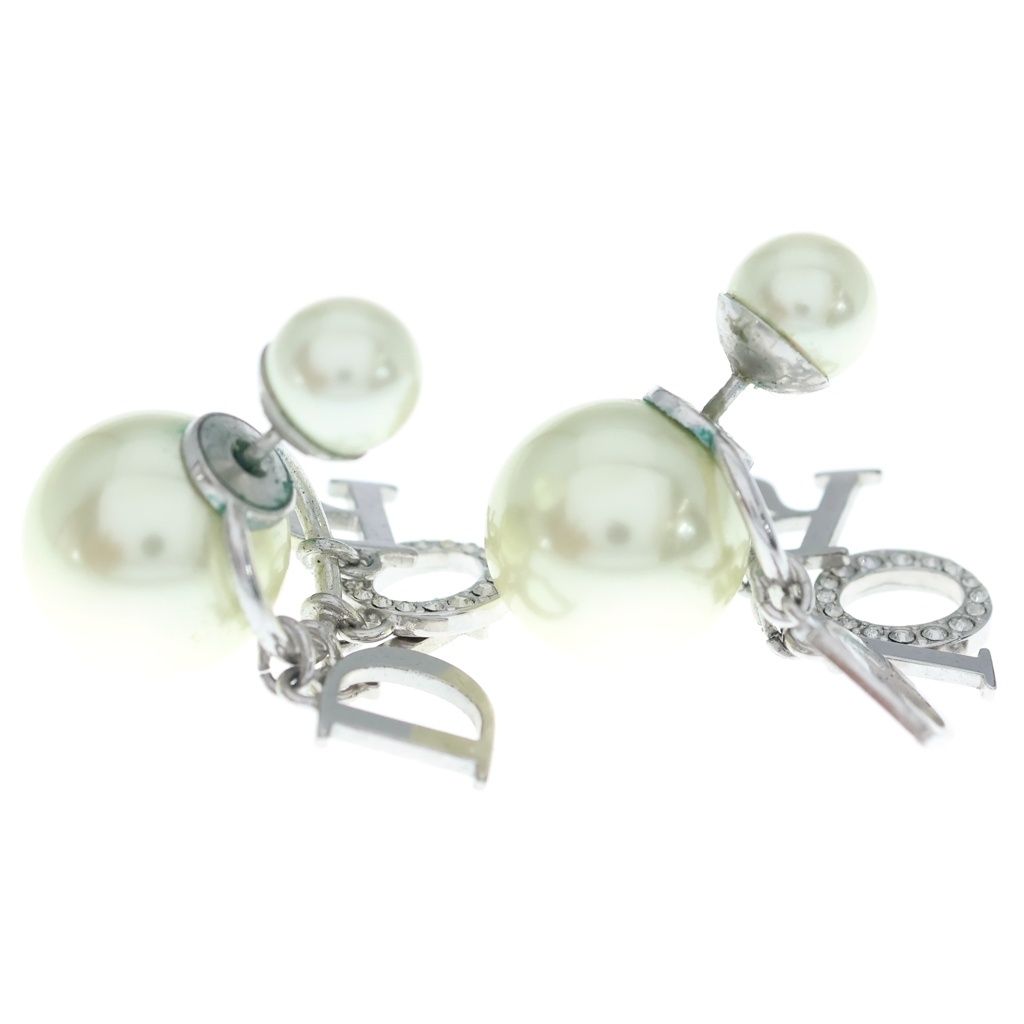 Dior Tribales Logo Design Earrings Silver — view 4