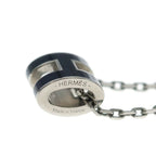Hermes Mini H Charm Pop H Necklace Black Silver — view 6