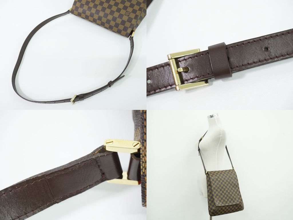 Louis Vuitton LV Musette Damier Ebene Shoulder Bag Pochette Brown — view 6