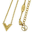 Louis Vuitton LV Essential V Pendant Gold Plated