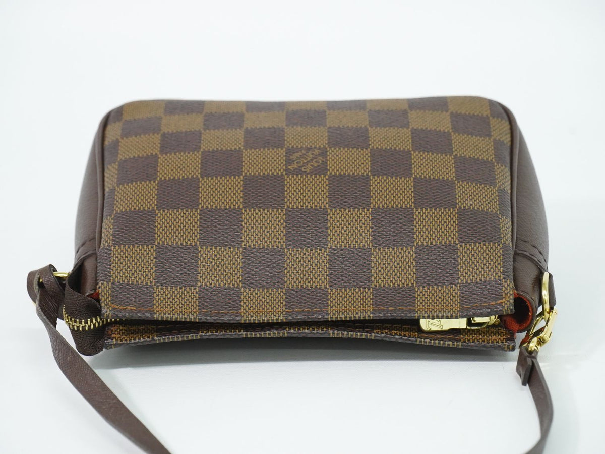 Louis Vuitton LV Trousse Makeup Damier Ebene Pouch Handbag Brown — view 5