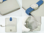 Hermes Dogon Coin Purse Card Case Leather Gray — view 8