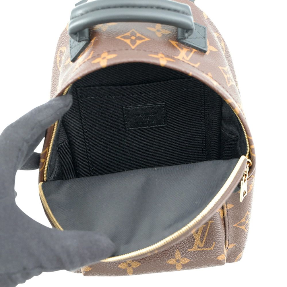 Louis Vuitton Backpack Monogram Palm Springs Mini Bag Black — view 6