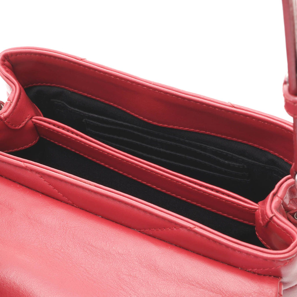Saint Laurent Loulou Toy Red Leather Shoulder Bag — view 6