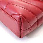 Saint Laurent Loulou Toy Red Leather Shoulder Bag — view 7