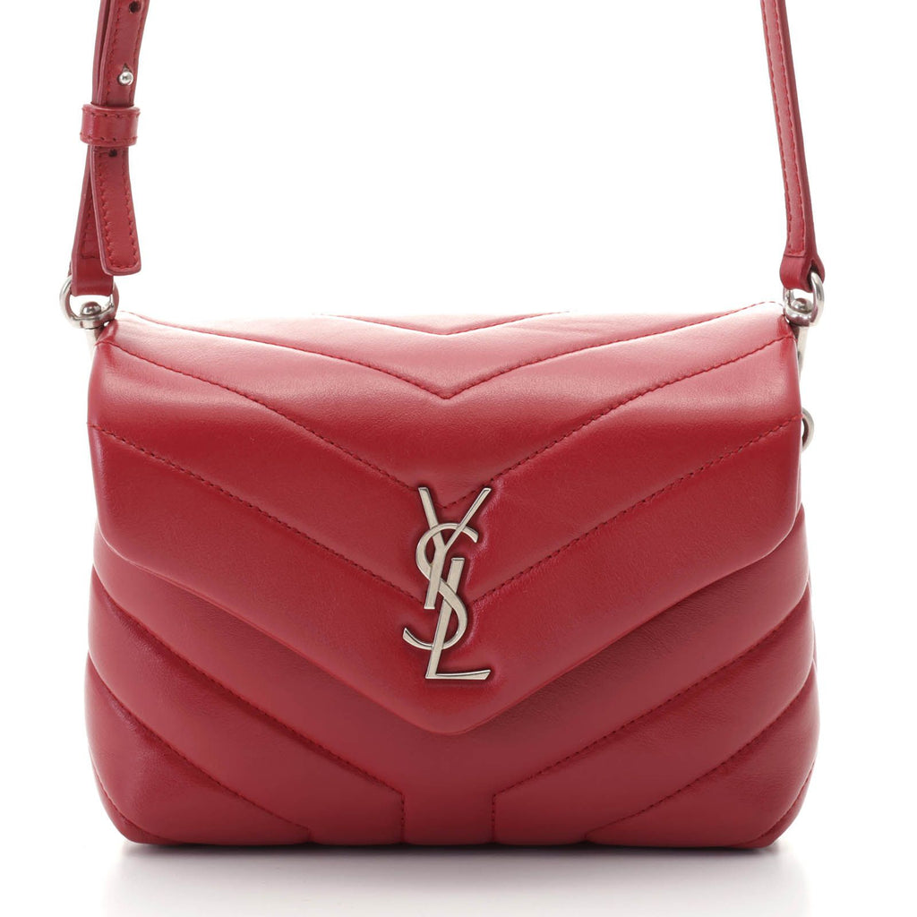 Saint Laurent Loulou Toy Red Leather Shoulder Bag