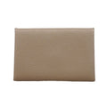 Hermes Card Case Calvi Verso Veau Epsom Etain Vert Criquet Silver