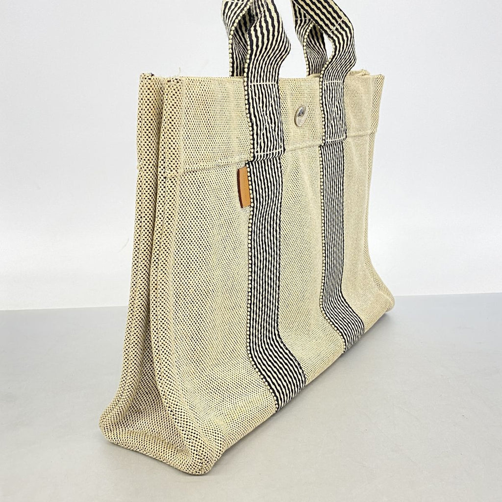 Hermes Tote Bag New Fourre Tout PM Toile H Black Silver — view 2