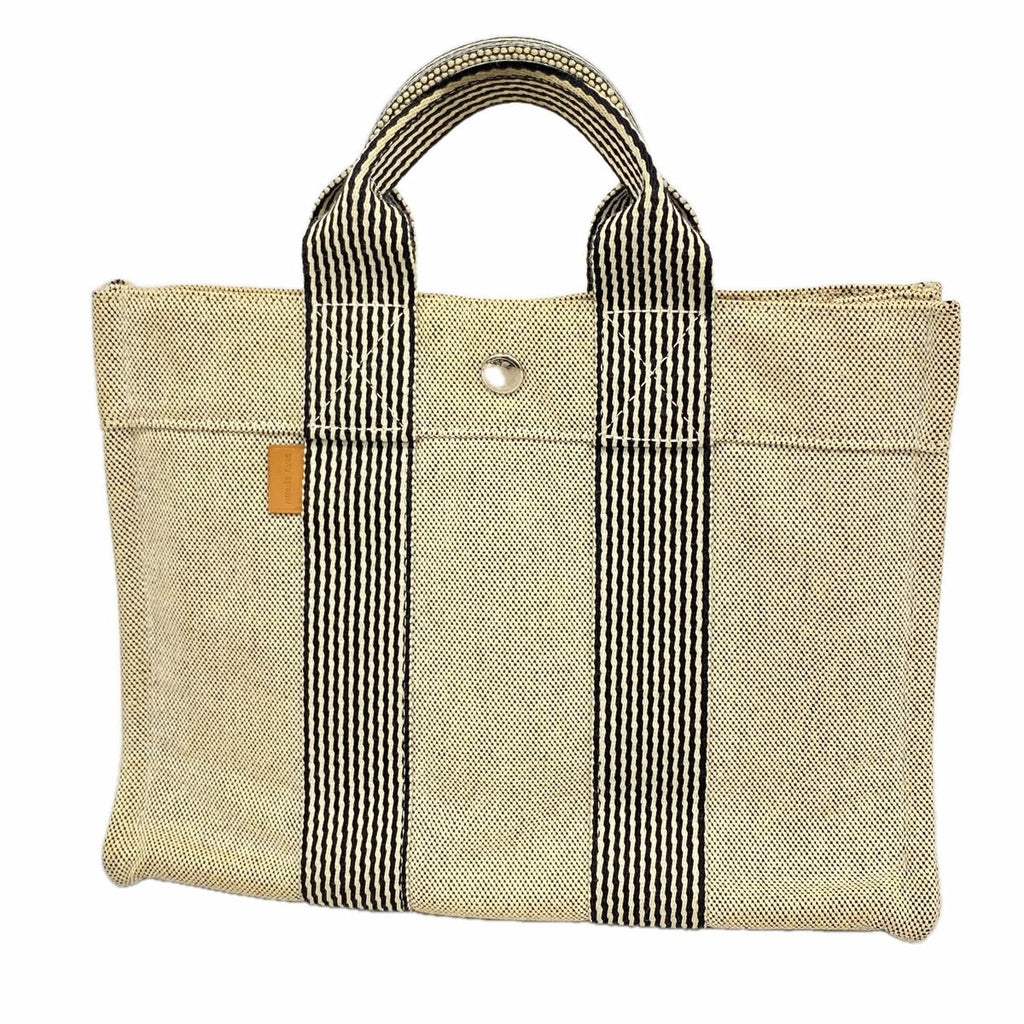 Hermes Tote Bag New Fourre Tout PM Toile H Black Silver