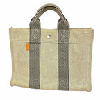 Hermes Tote Bag New Fourre Tout PM Toile H Black Silver