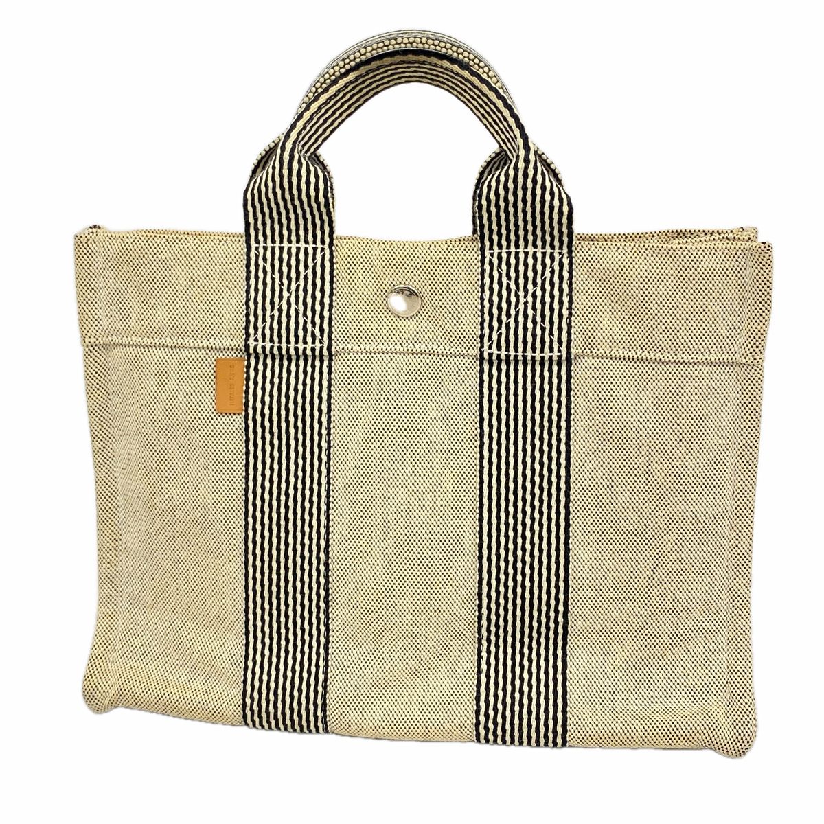 Hermes Tote Bag New Fourre Tout PM Toile H Black Silver