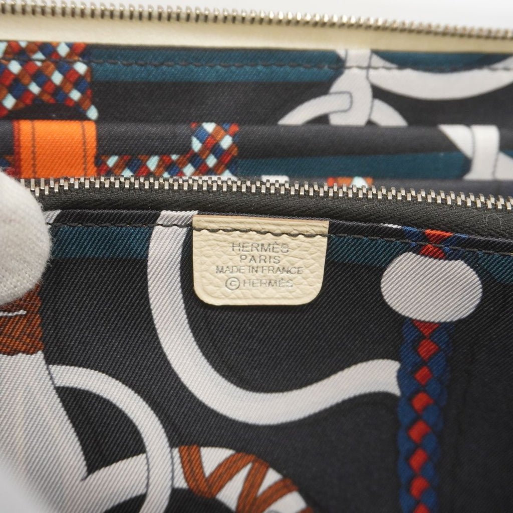 Hermes Wallet Azap Long Silk'in Veau Epsom Craie Silver — view 4