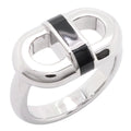 Hermes Ring Maillon Metal Silver Black