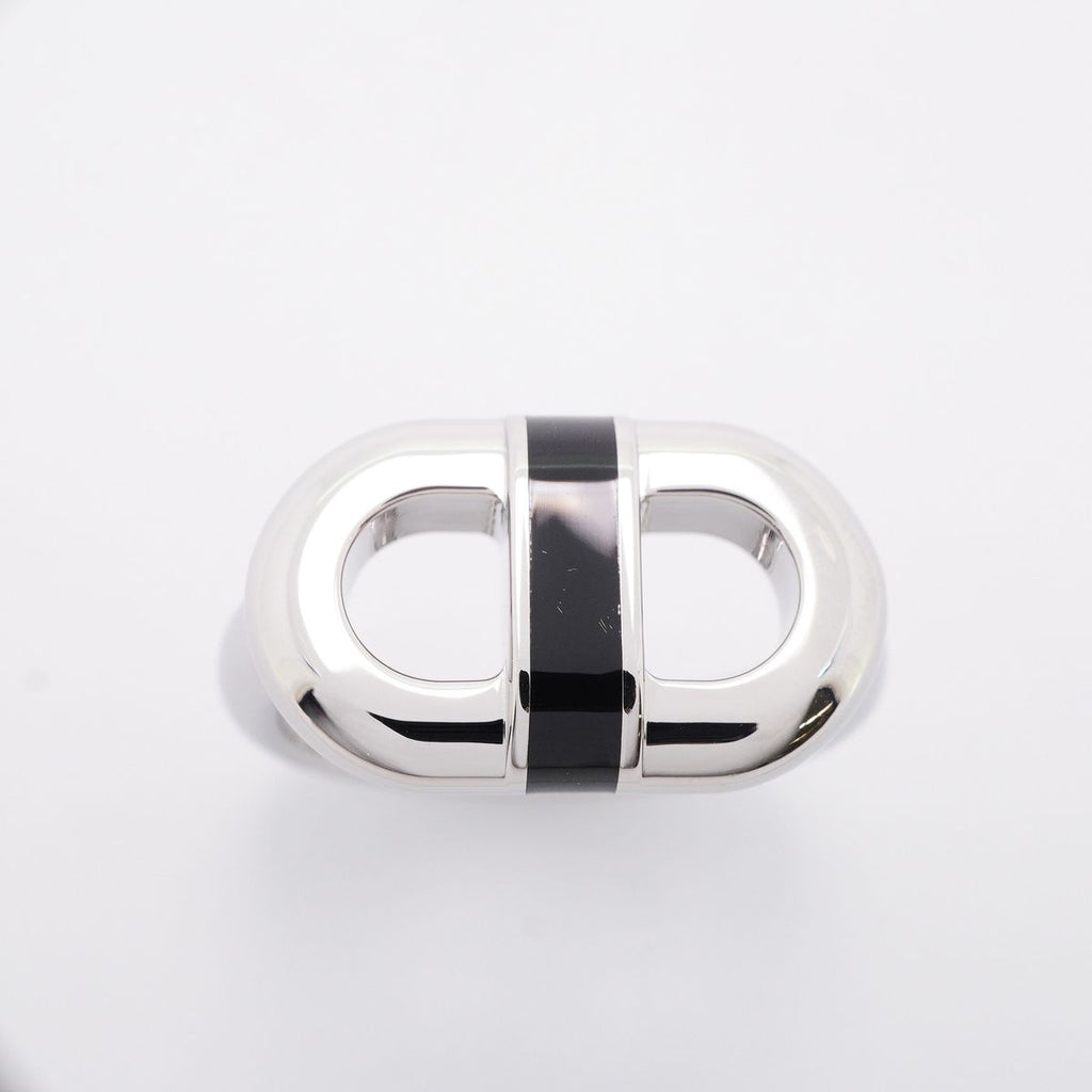 Hermes Ring Maillon Metal Silver Black — view 2