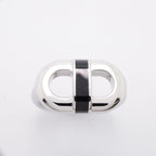 Hermes Ring Maillon Metal Silver Black — view 2