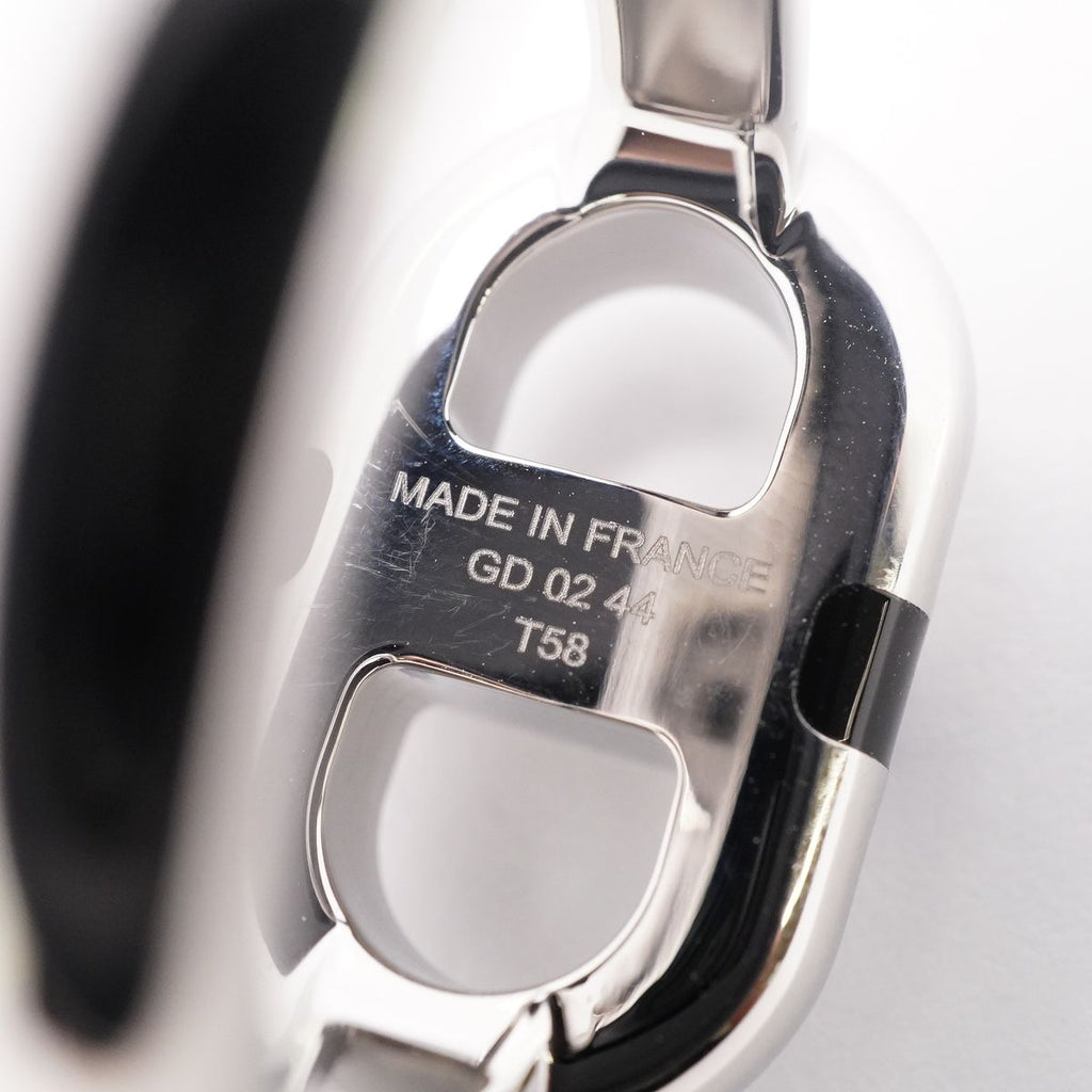 Hermes Ring Maillon Metal Silver Black — view 5