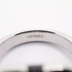 Hermes Ring Maillon Metal Silver Black — view 4