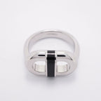 Hermes Ring Maillon Metal Silver Black — view 3