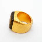 Chanel Ring CC Logo Gold Plated Gripoix — view 7