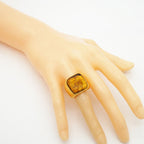 Chanel Ring CC Logo Gold Plated Gripoix — view 6