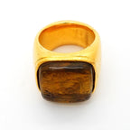 Chanel Ring CC Logo Gold Plated Gripoix — view 3