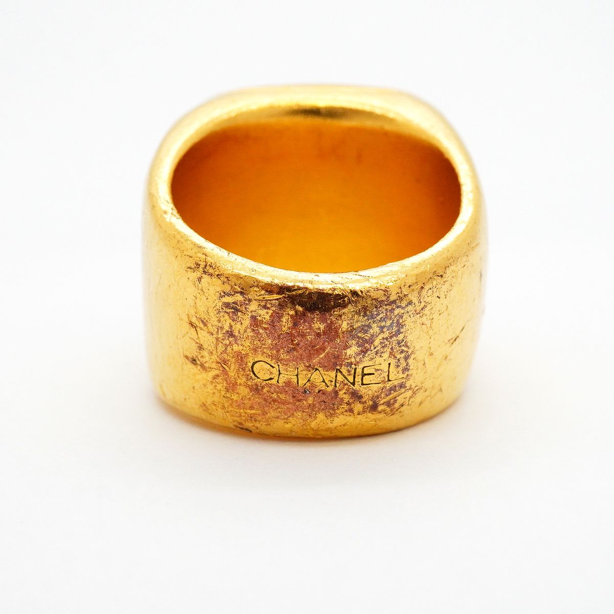 Chanel Ring CC Logo Gold Plated Gripoix — view 4