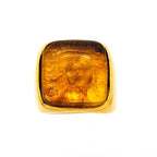 Chanel Ring CC Logo Gold Plated Gripoix — view 2