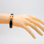Hermes Bangle Clic Clac PM Gold Plated Black Bracelet — view 6