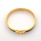 Hermes Bangle Clic Clac PM Gold Plated Black Bracelet — view 3