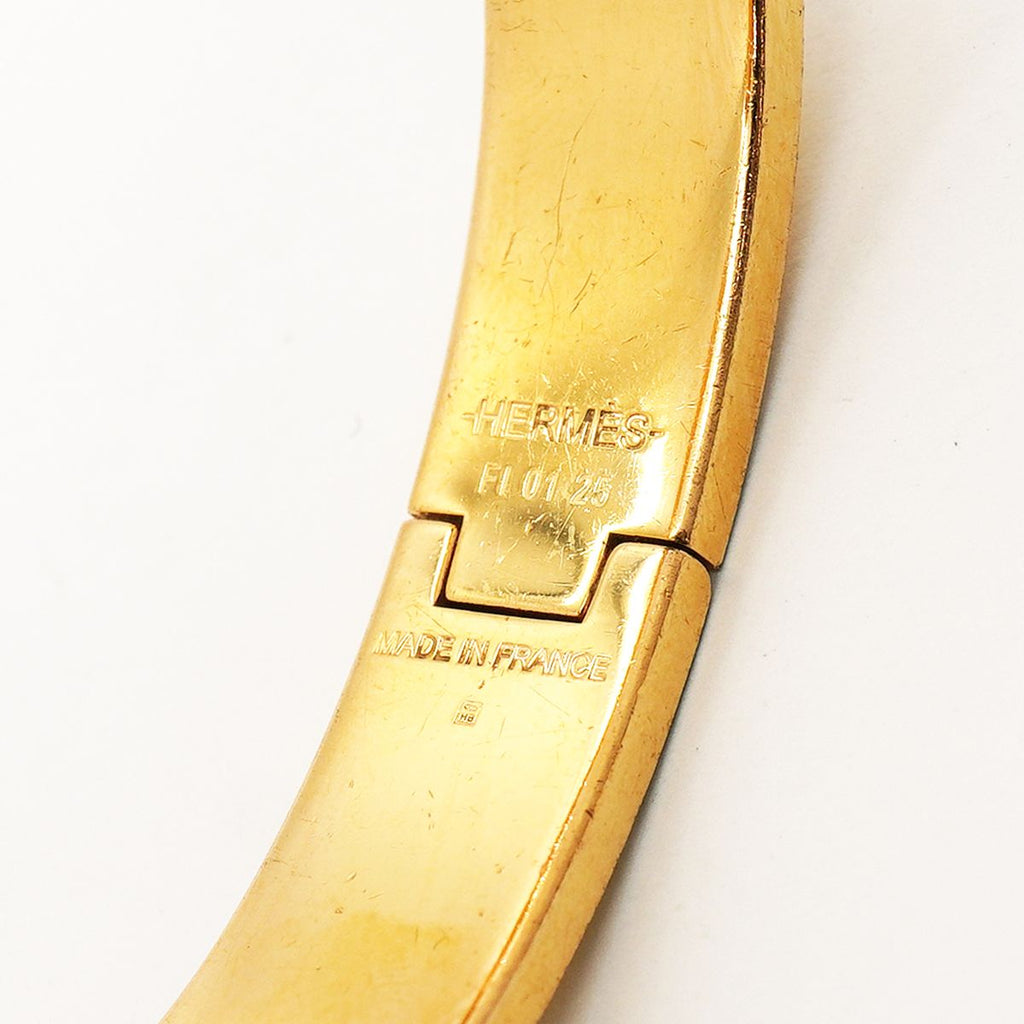 Hermes Bangle Clic Clac PM Gold Plated Black Bracelet — view 5